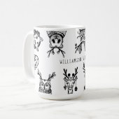 Familienname von Weihnachtswald Kaffeetasse (Vorderseite Links)