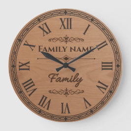 Familienname-Wanduhr – Wohnkultur  Große Wanduhr
