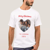 Familienname Weihnachten Foto T-Shirt (Vorderseite)