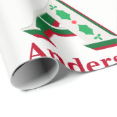 Familienname Weihnachten Geschenkpapier (Rolleneckpunkt)