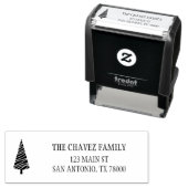 Familienname Weihnachts-Rücksendeadresse Permastempel (Beispiel)