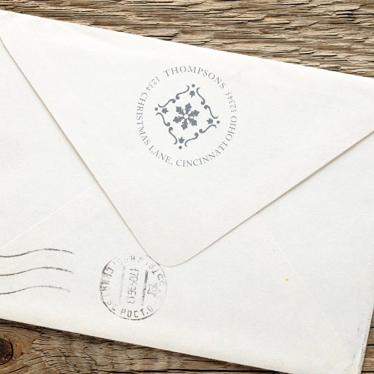 Familienname Weihnachts-Rücksendeadresse Permastempel