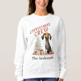 Familienname Weihnachtsgeburt Crew Niedlich Hund u Sweatshirt