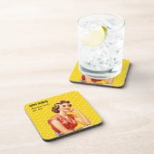 Familienname Weihnachtsgeschenk Bunter Retro-Stil Getränkeuntersetzer (Rechte Seite)