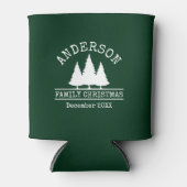 Familienname Weihnachtskiefern grün Dosenkühler (Vorderseite)