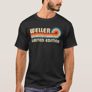 Familienname WELLER Retro Vintage 80er 90er Geburt T-Shirt