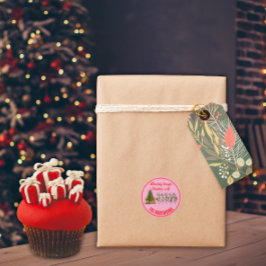 Familienname Whimsischer Weihnachtsmarschierer Runder Aufkleber