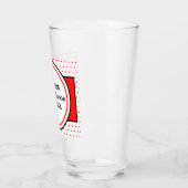 Familienname Wiedersehen Red Polka Dots Glas (Links)
