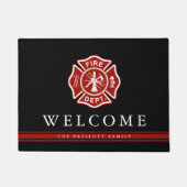 Familienname-Willkommen des Fußmatte (Vorderseite)