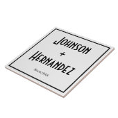 Familienname-Zeichen-einfaches modernes Fliese (Seite)