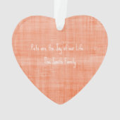 Familienname Zeitlose Keepake-Nachrichtenfreude Ornament (Rückseite)