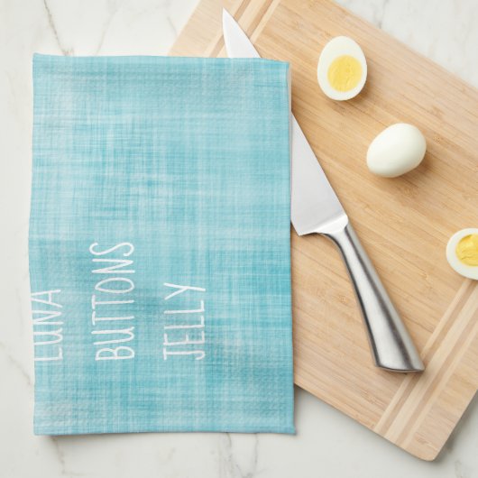 Familiennamen Zeitlose Dekoration Blauer Spaß Geschirrtuch (Viertel Falte)