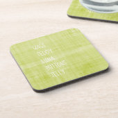 Familiennamen Zeitlose Keepake Dekoration Limon Sp Getränkeuntersetzer (Linke Seite)