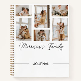 Familiennotebook mit Foto-Collage zum Personalisie Notizblock