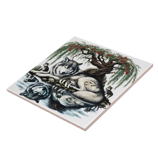 Familienoase Serene Wolf in idyllischer Natur Fliese (Seite)