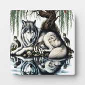 Familienoase Serene Wolf in idyllischer Natur Fotoplatte (Vorderseite)