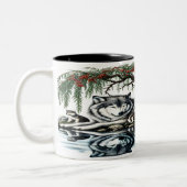 Familienoase Serene Wolf in idyllischer Natur Zweifarbige Tasse (Links)