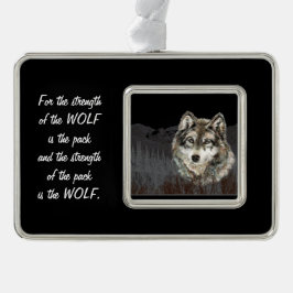 Familienpaket - Kostensatz Wolf Mountain Art Rahmen-Ornament Silber