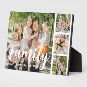 Familienpersonalierte Fotocollage-Plakette Fotoplatte