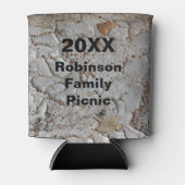 Familienpicknick Rustikaler Baum Bark Foto Keepake Dosenkühler (Vorderseite)