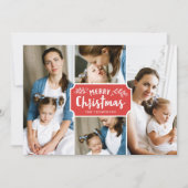 Familienportrait 4 Fotokarte Feiertagskarte (Vorderseite)