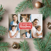 Familienportrait 4 Fotokarte Feiertagskarte