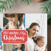 Familienportrait 4 Fotokarte Feiertagskarte