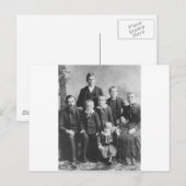 Familienportrait der 1900er Jahre Postkarte (Vorne/Hinten)