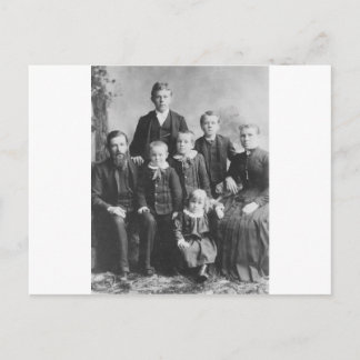 Familienportrait der 1900er Jahre Postkarte
