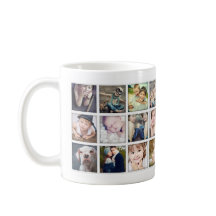 Familienportrait FotoCollage Tasse für Großeltern
