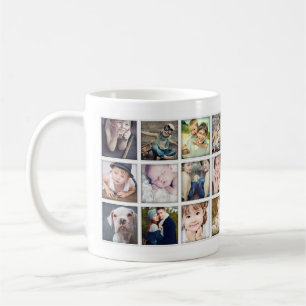Familienportrait FotoCollage Tasse für Großeltern