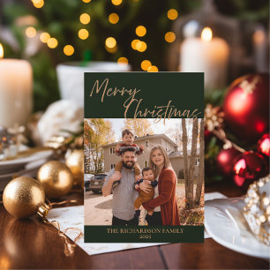 Familienportrait Frohe Weihnachtskarte Feiertagskarte