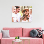 Familienportrait Großes Canvas Print Leinwanddruck (Insitu (Wohnzimmer))