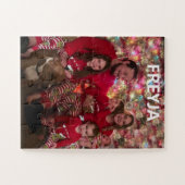 Familienportrait mit Namen Puzzle (Horizontal)