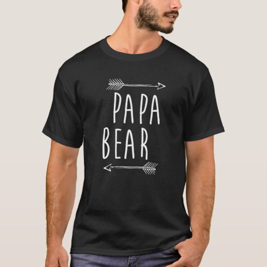 Familienportrait Papa Bear mit Mama und Baby Bear T-Shirt (Vorderseite)