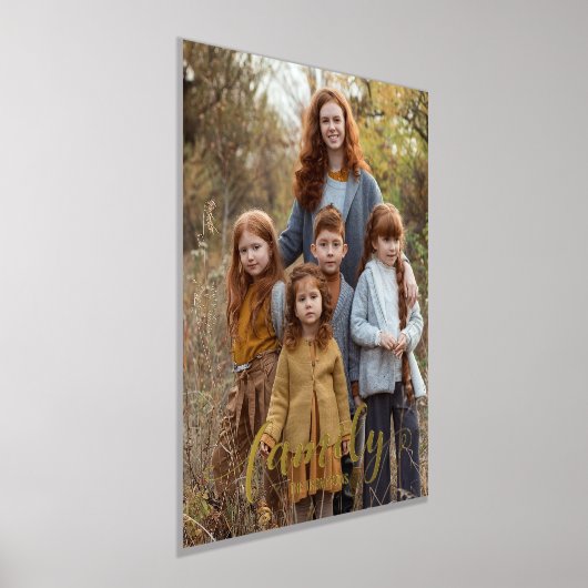 Familienportrait: Vertikaler Skriptname Foliendrucke (Ablage )