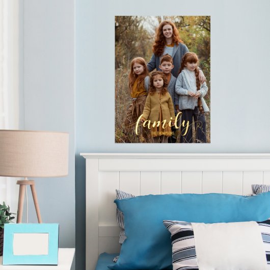 Familienportrait: Vertikaler Skriptname Foliendrucke (In Situ (Schlafzimmer))