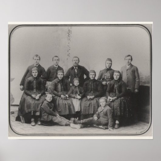 Familienportrait von Einwanderern Poster (Vorne)