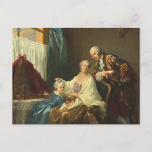Familienportrait von François-Hubert Drouais Postkarte
