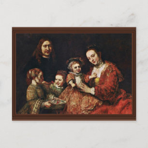 Familienportrait von Rembrandt Harmenszoon Van Postkarte