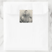Familienportraits von Chilen Quadratischer Aufkleber (Tasche)