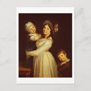 Familienporträt von Madame Anthony und ihren Kinde Postkarte
