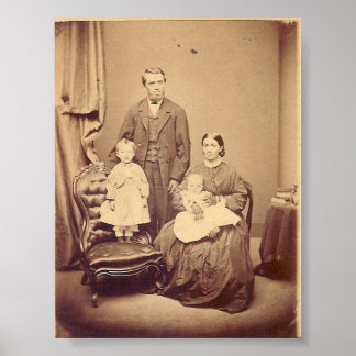 Familienposter aus dem 19. Jahrhundert Poster