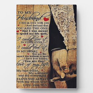 Familienpräsenz Liebe-Zitate zu meinem Ehemann Fotoplatte