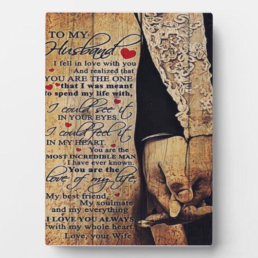 Familienpräsenz | Liebe-Zitate zu meinem Ehemann Fotoplatte (Vorderseite)