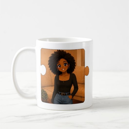 Familienpuzzle-Kaffeetasse Kaffeetasse (Links)