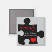 Familienpuzzle Magnet (Vorderseite/Rückseite)