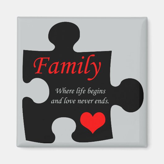 Familienpuzzle Magnet (Vorne)