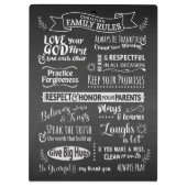 Familienregeln - Christliche Werte zum Zusammenleb Klemmbrett (Rückseite)