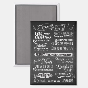 Familienregeln - Christliche Werte zum Zusammenleb Magnet